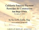 California Statutory Payment Remedies for Construction (PDF)
